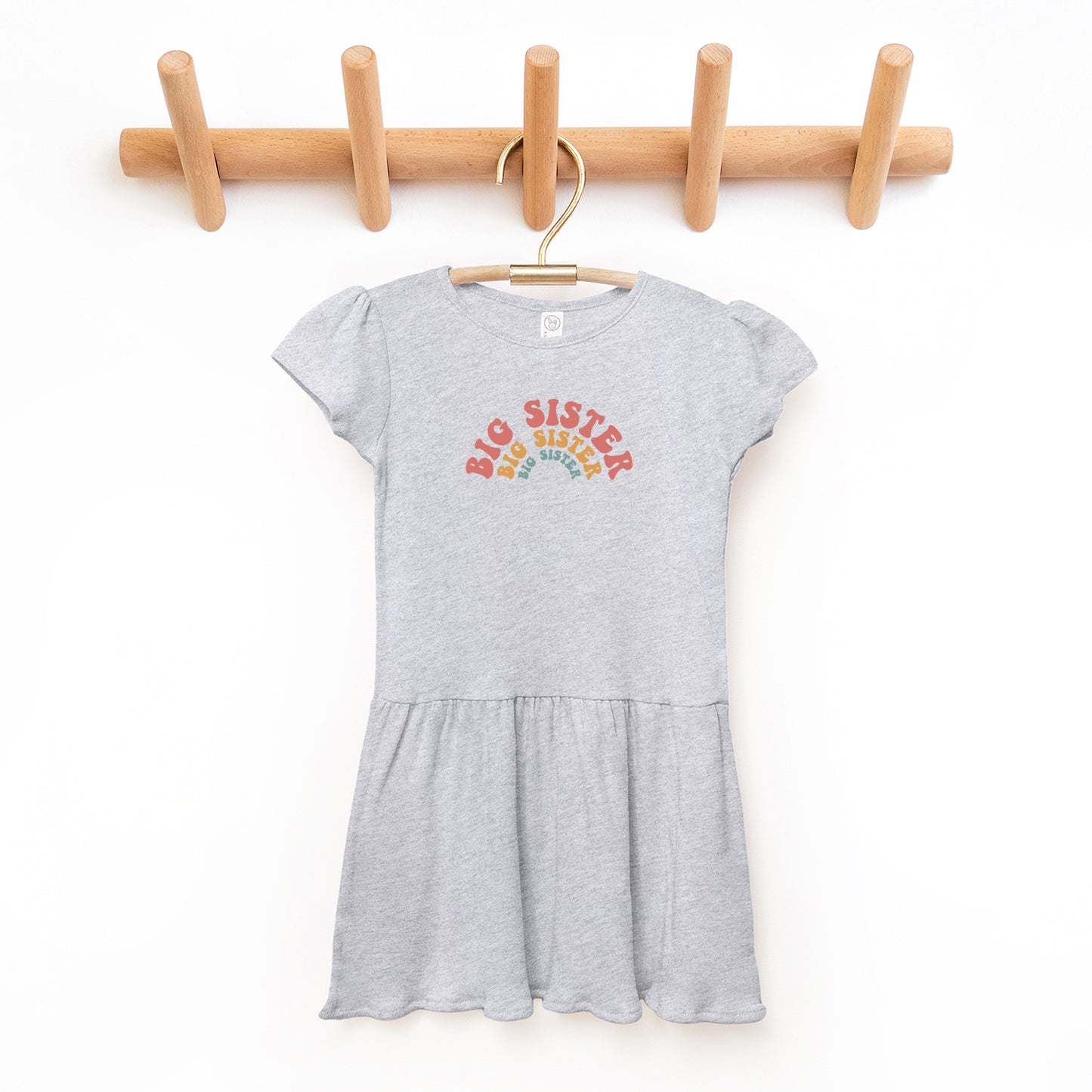 Big Sister Stacked Curved | Toddler Graphic Dress