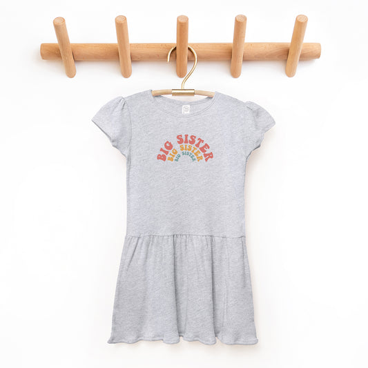 Big Sister Stacked Curved | Toddler Graphic Dress