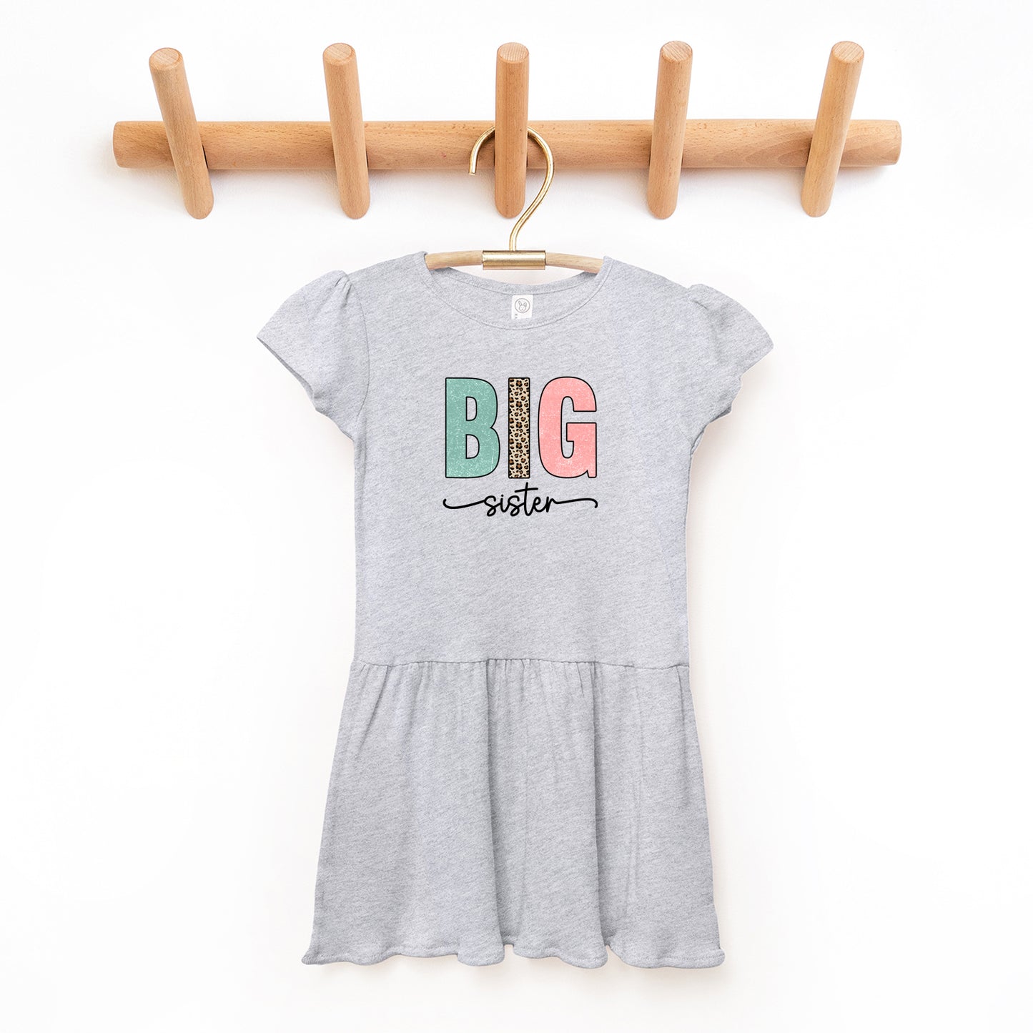 Big Sister Leopard | Toddler Graphic Dress