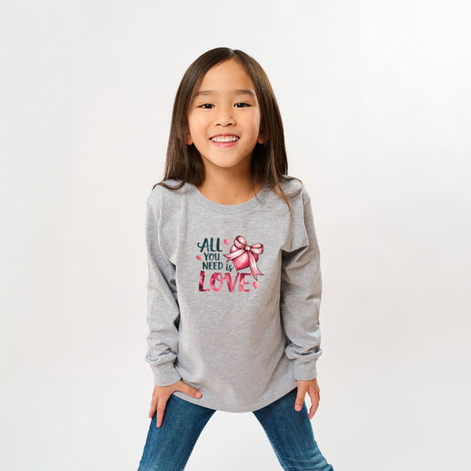 All You Need Is Love Coquette | Youth Graphic Long Sleeve Tee