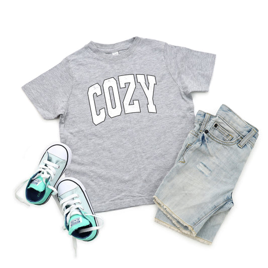 Cozy Worn Varsity | Toddler Graphic Short Sleeve Tee