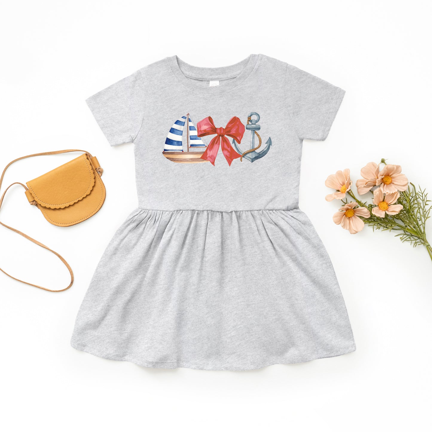 Coquette Ship Anchor | Toddler Graphic Dress