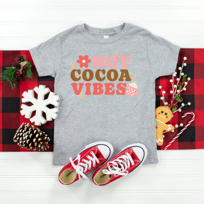 Retro Hot Cocoa Vibes Mug | Toddler Graphic Short Sleeve Tee