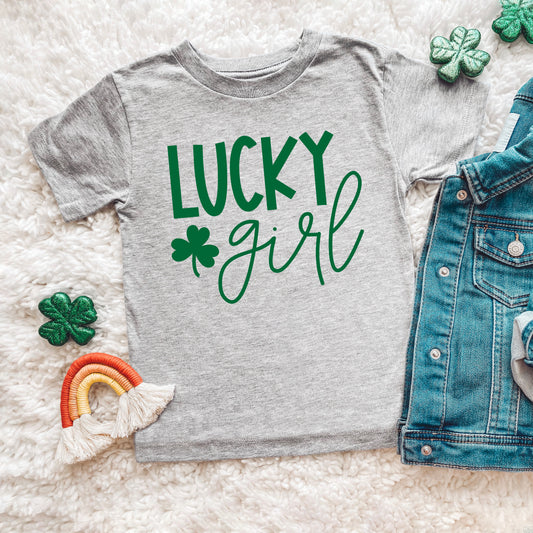 Lucky Girl | Toddler Graphic Short Sleeve Tee