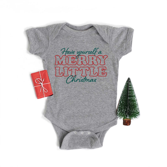 Merry Little Christmas | Baby Graphic Short Sleeve Onesie