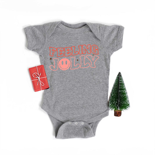 Feeling Jolly Smiley Face | Baby Graphic Short Sleeve Onesie