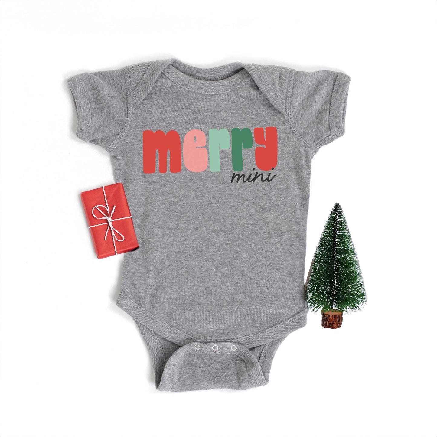 Merry Mini Bold Colorful | Baby Graphic Short Sleeve Onesie