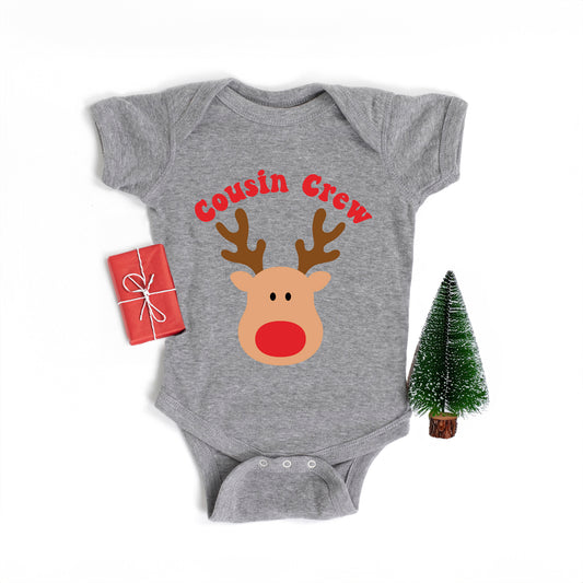 Cousin Crew Reindeer | Baby Graphic Short Sleeve Onesie