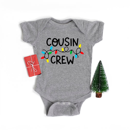 Cousin Crew Lights | Baby Graphic Short Sleeve Onesie