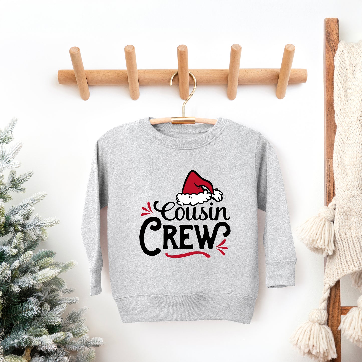 Cousin Crew Santa Hat | Toddler Graphic Sweatshirt