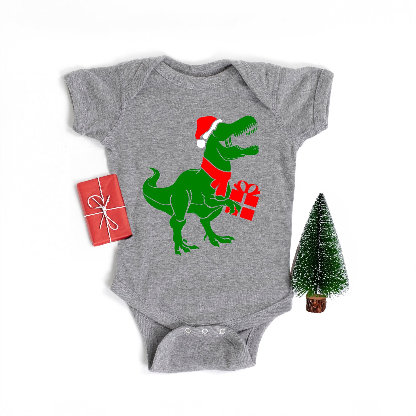 Dino Present | Baby Graphic Short Sleeve Onesie