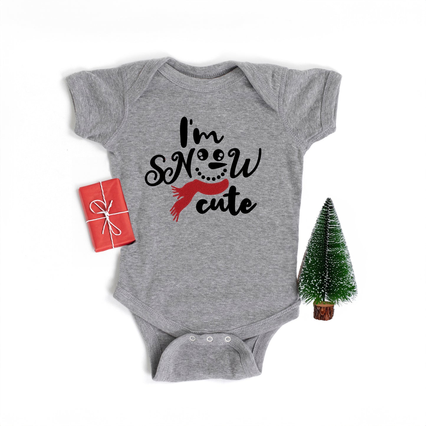 I'm Snow Cute Glitter | Baby Graphic Short Sleeve Onesie