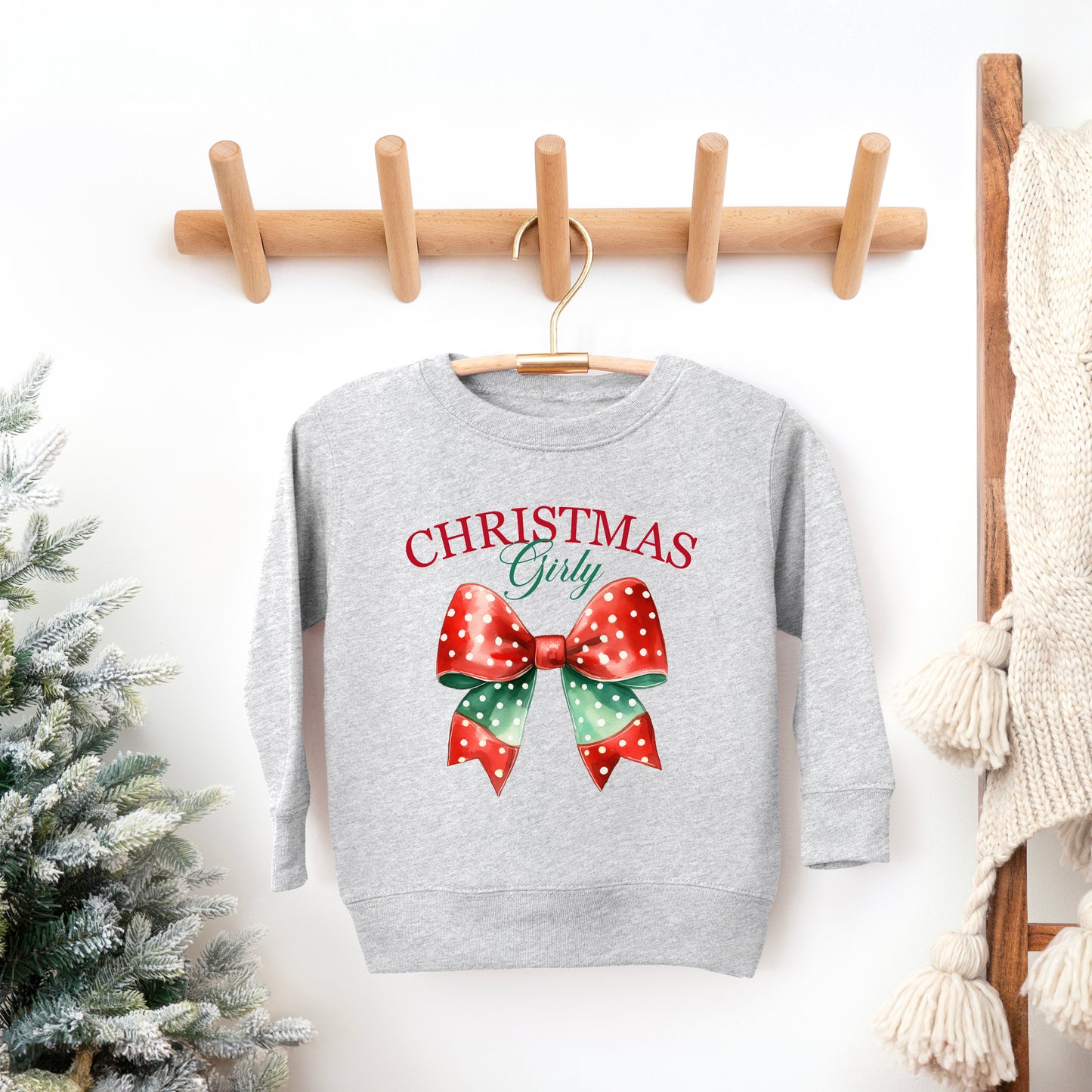 Coquette Christmas Girly | Toddler Graphic Sweatshirt