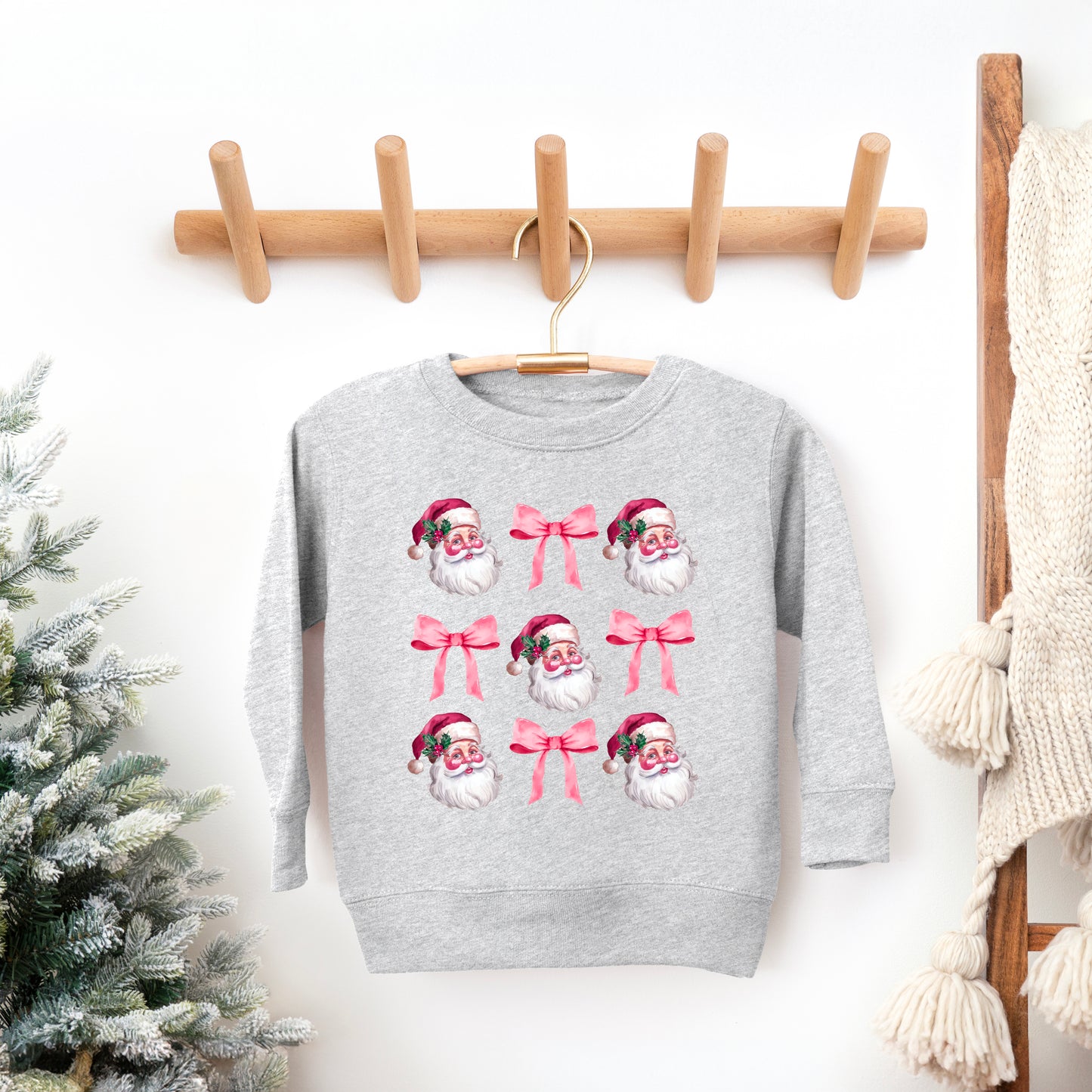 Coquette Santa Chart | Youth Ultra-Soft Graphic Sweatshirt