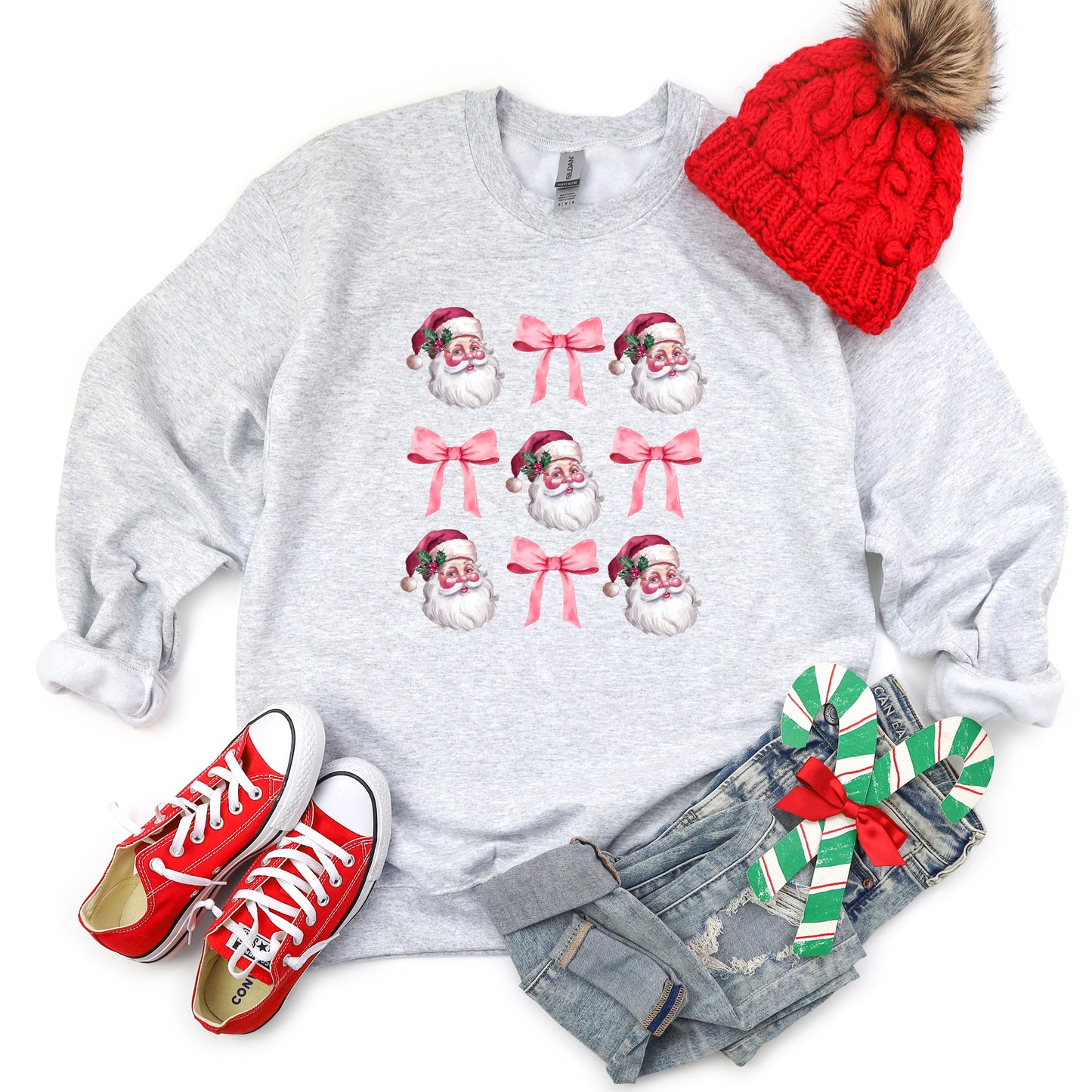 Coquette Santa Chart | Youth Graphic Sweatshirt