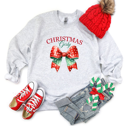 Coquette Christmas Girly | Youth Graphic Sweatshirt