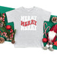 Merry Stacked Wavy Glitter | Toddler Graphic Short Sleeve Tee