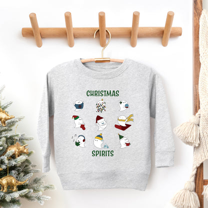 Christmas Spirits Green Words | Toddler Graphic Sweatshirt