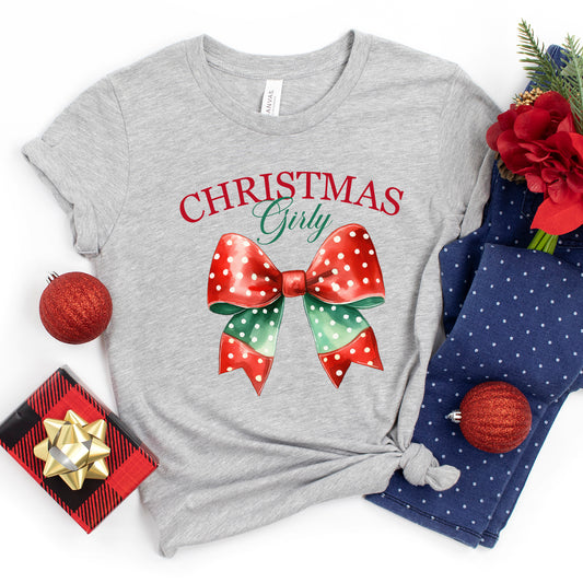 Coquette Christmas Girly | Youth Graphic Short Sleeve Tee