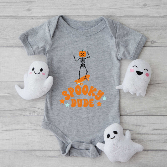 Spooky Dude Skeleton | Baby Graphic Short Sleeve Onesie