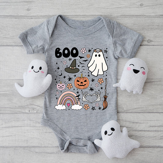 Boo Collage | Baby Graphic Short Sleeve Onesie