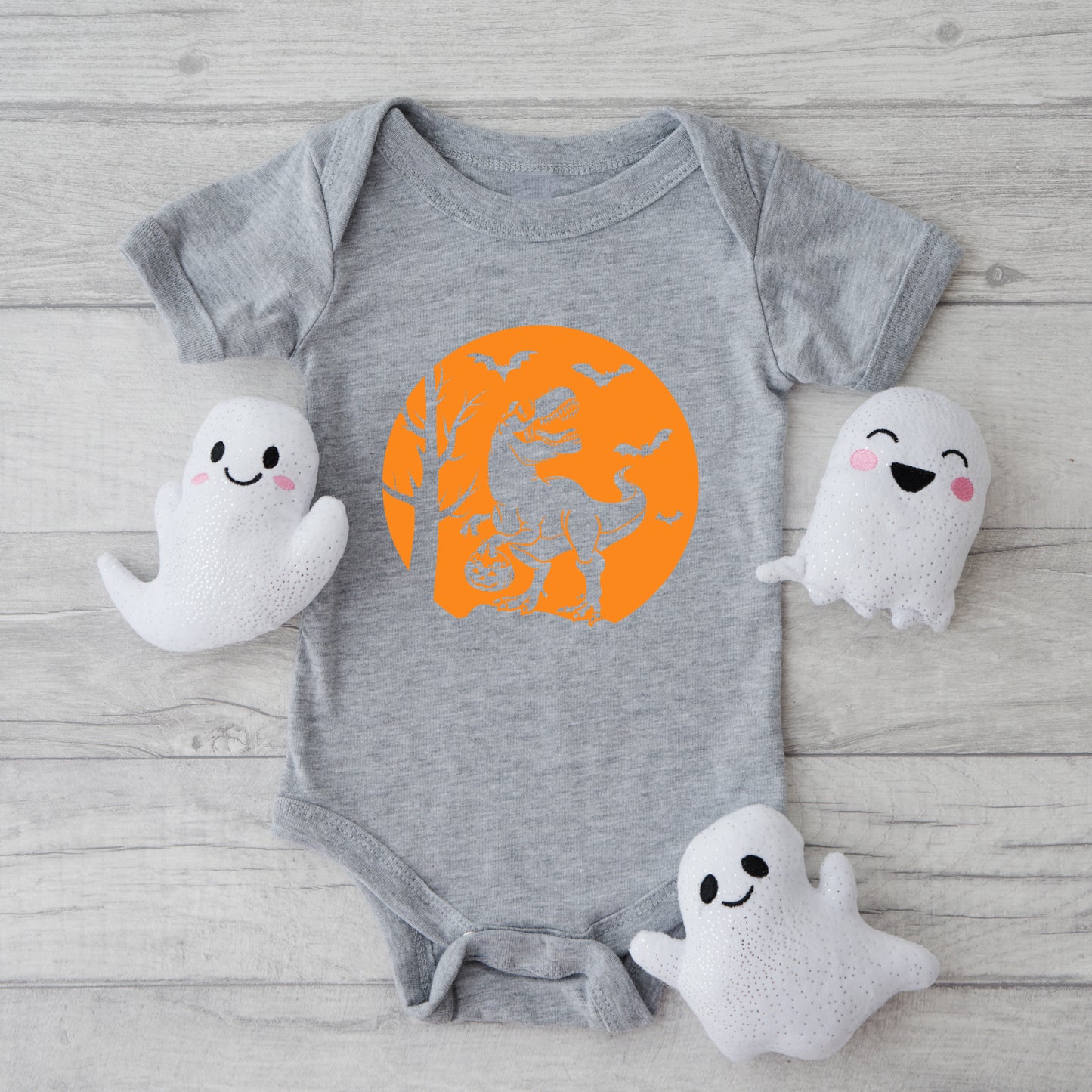 Dinosaur Moon | Baby Graphic Short Sleeve Onesie