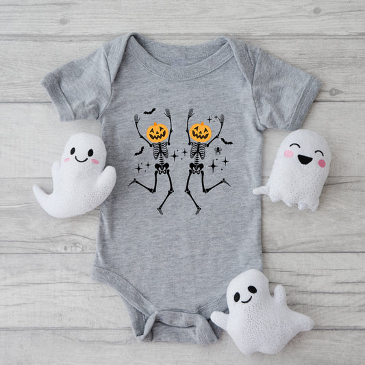 Pumpkin Skeleton | Baby Graphic Short Sleeve Onesie