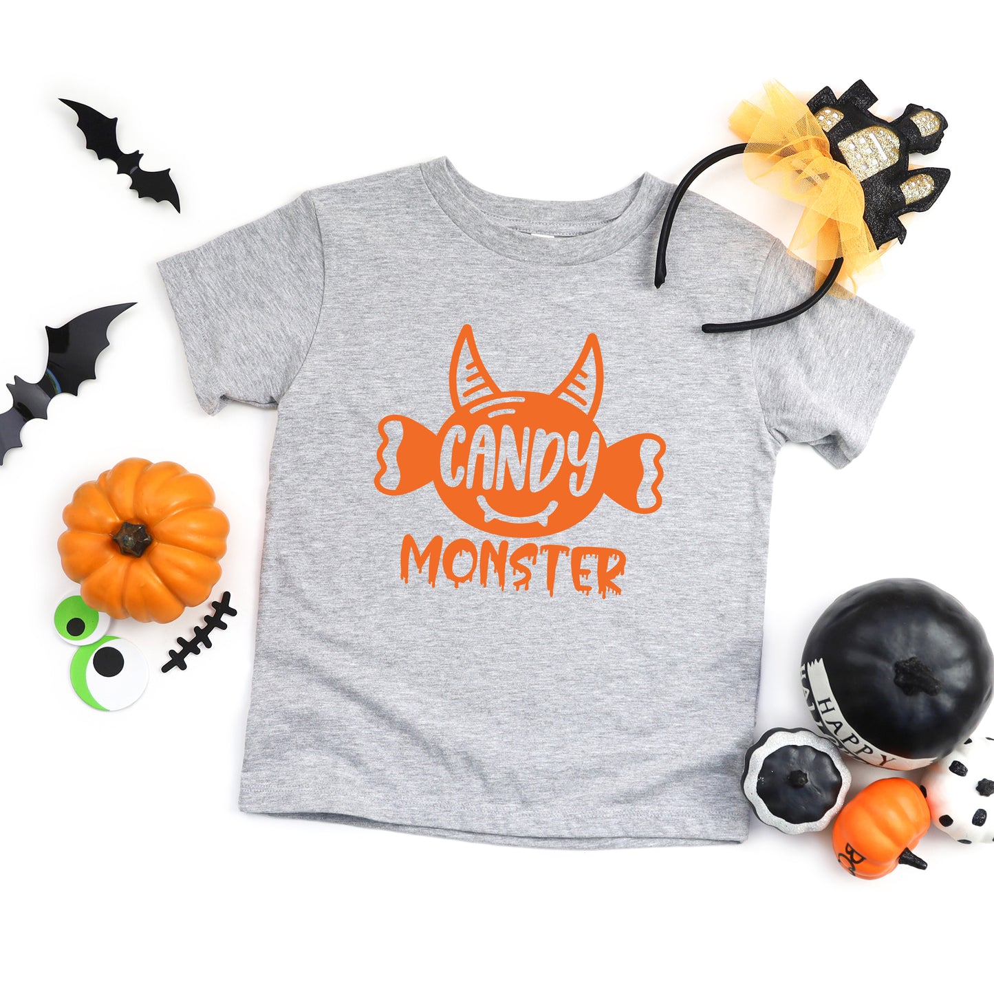 Candy Monster Horns | Toddler Graphic Short Sleeve Tee