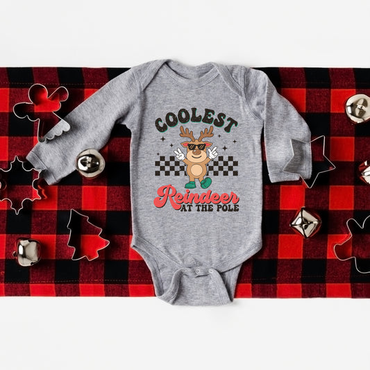 Coolest Reindeer At The Pole | Baby Graphic Long Sleeve Onesie