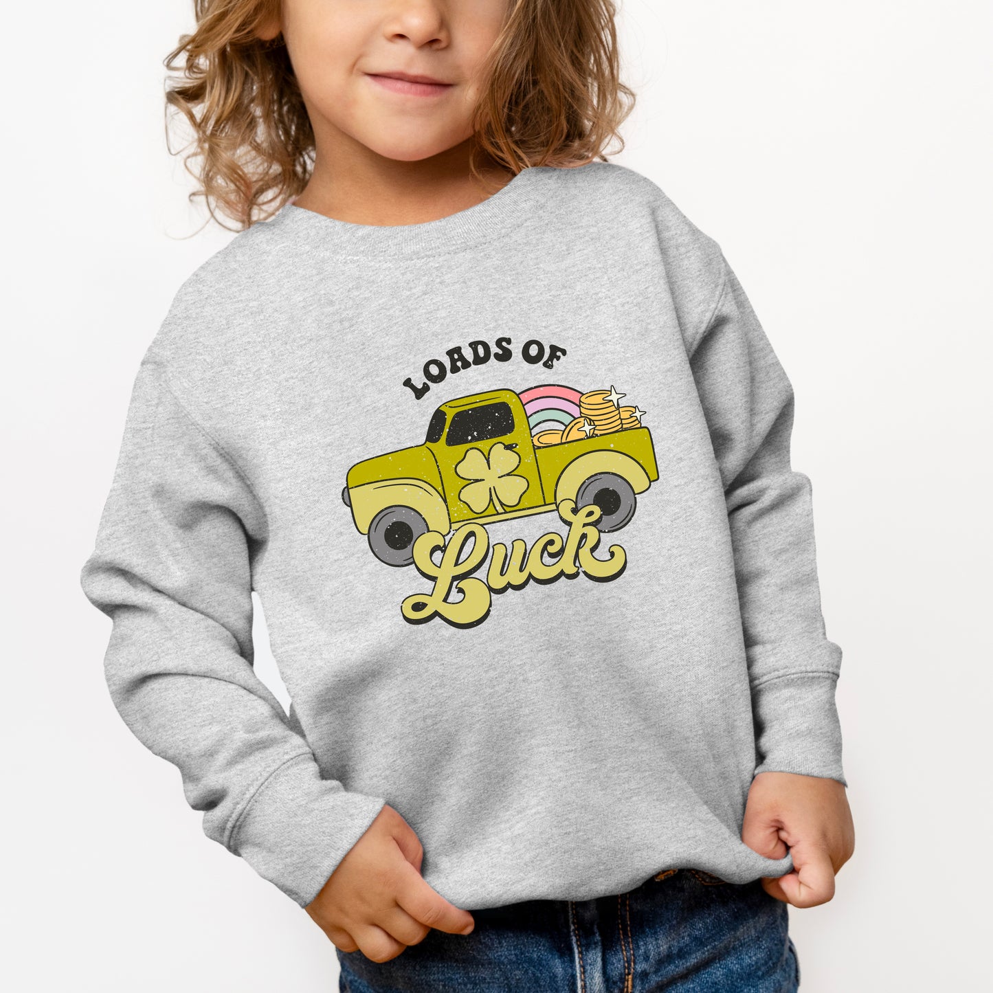 Loads of Luck Retro Truck | Youth Ultra-Soft Graphic Sweatshirt