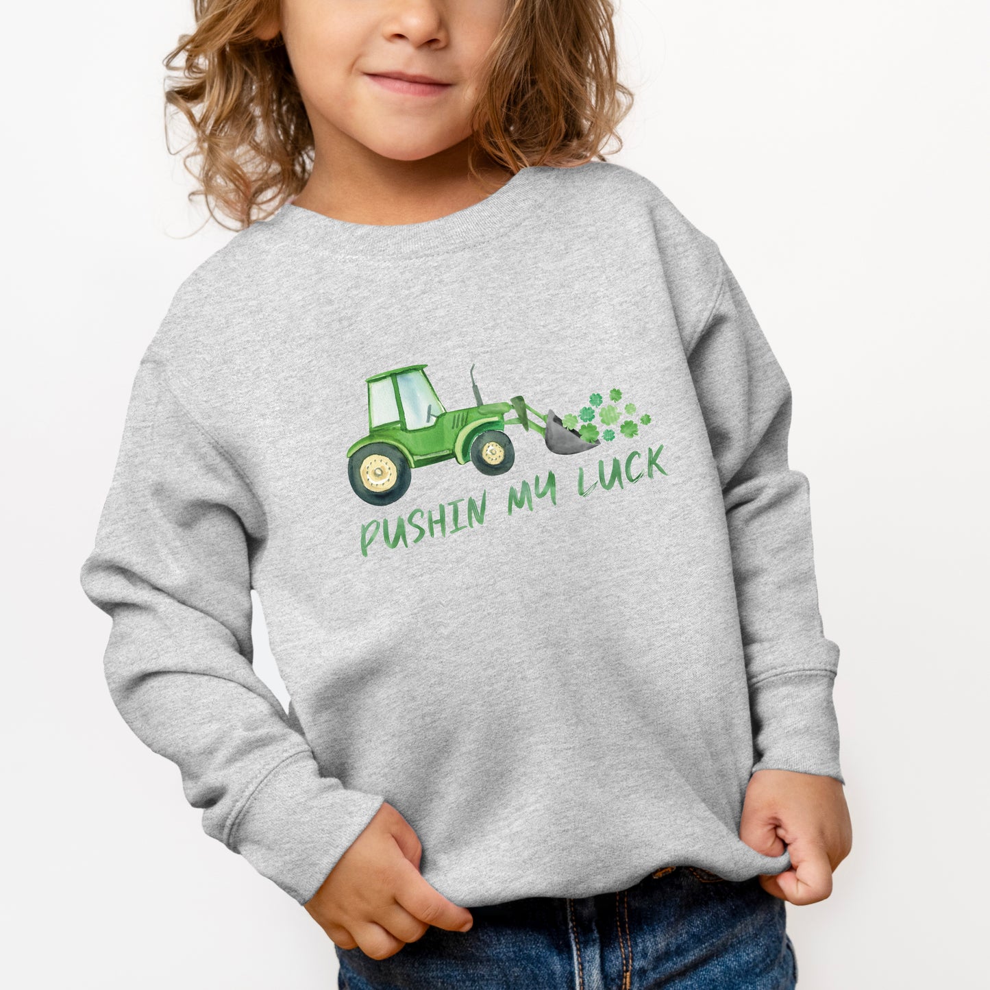 Pushin My Luck | Youth Ultra-Soft Graphic Sweatshirt