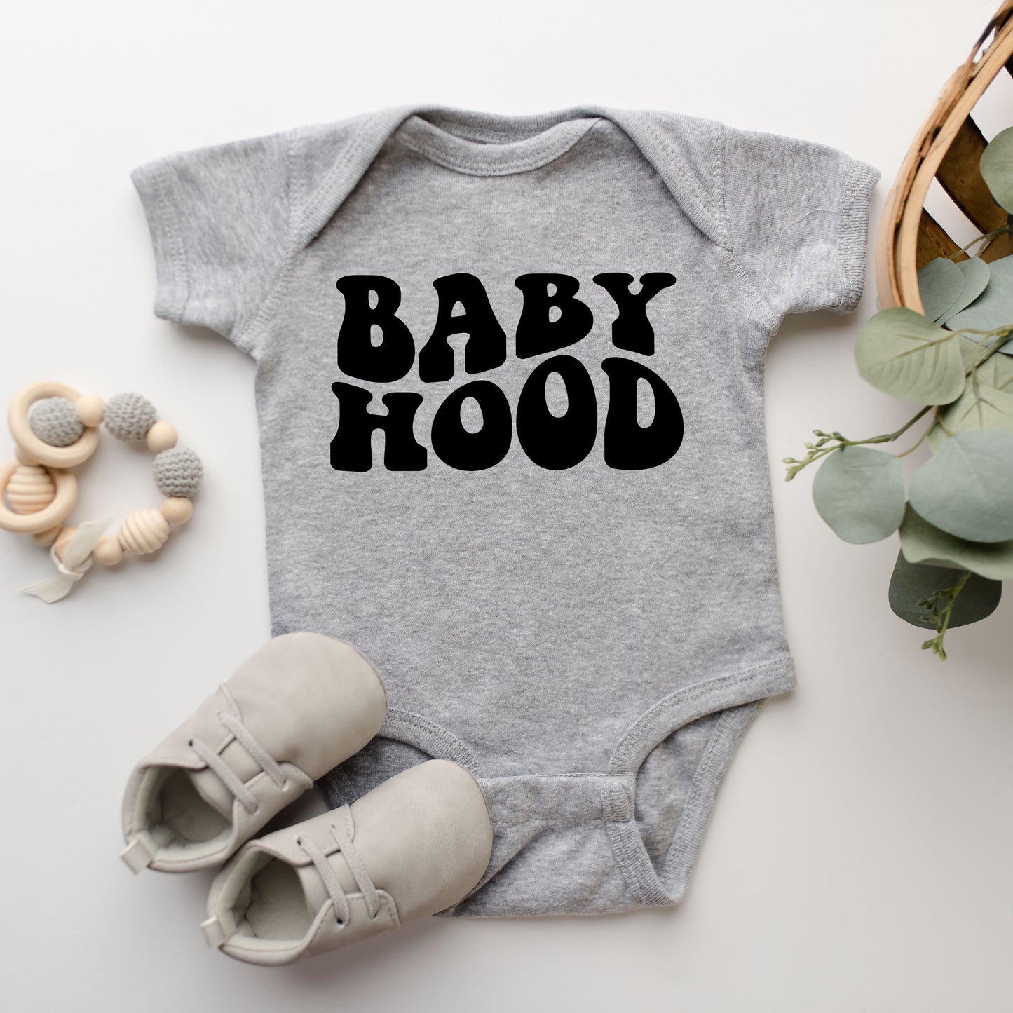 Babyhood Wavy | Baby Graphic Short Sleeve Onesie