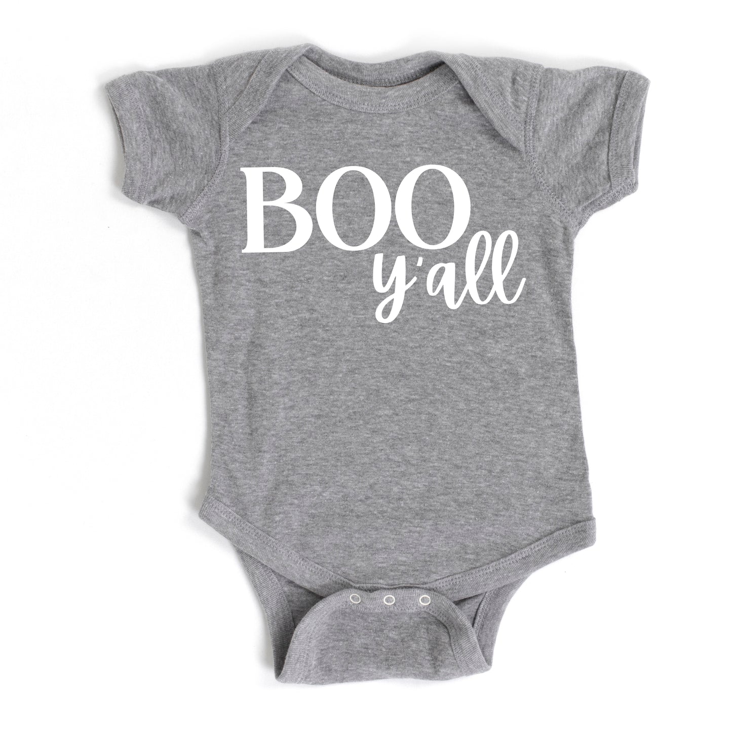 Boo Y'all Cursive | Baby Graphic Short Sleeve Onesie