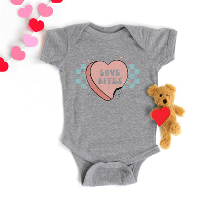 Love Bites Candy Heart | Baby Graphic Short Sleeve Onesie