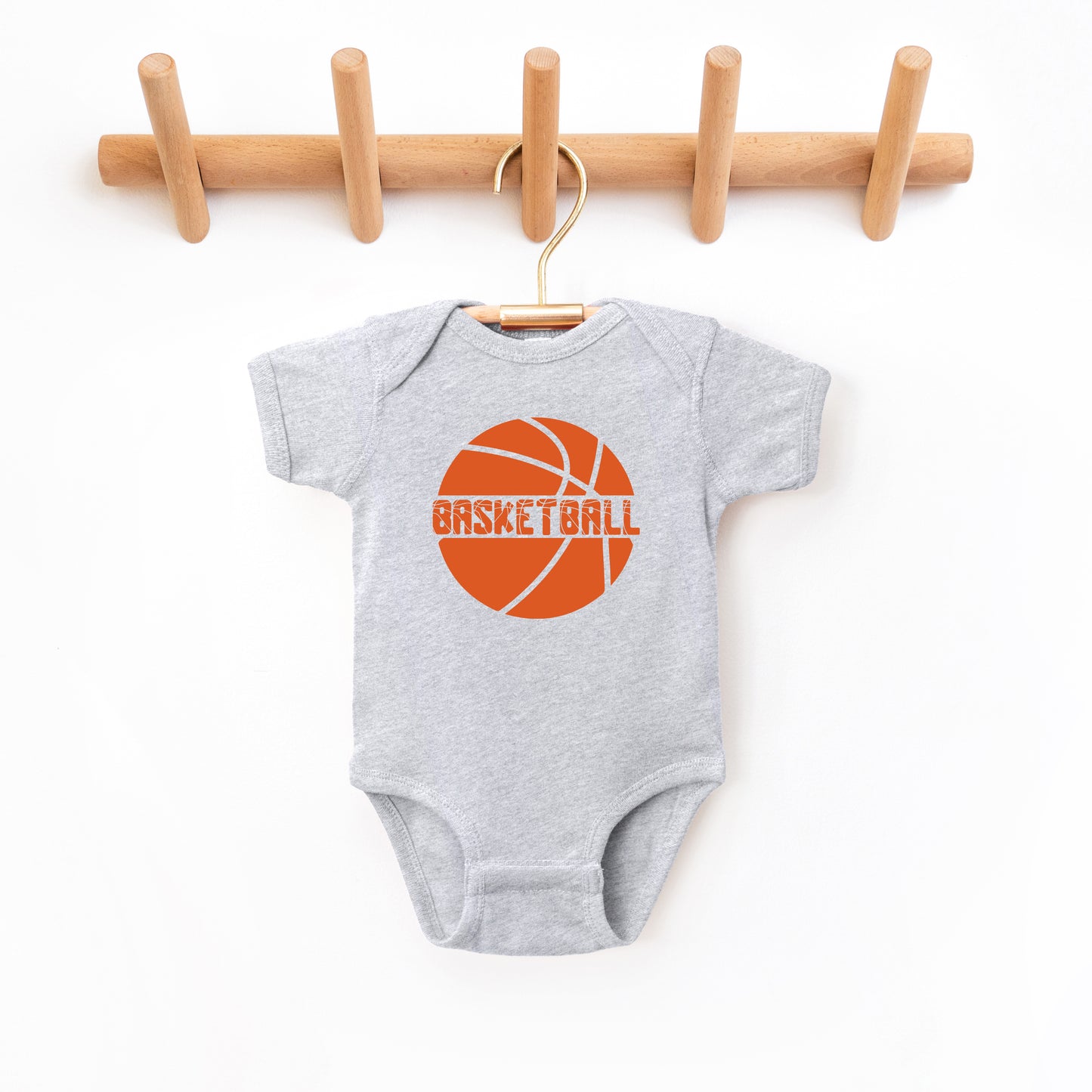 Basketball With Ball | Baby Graphic Short Sleeve Onesie