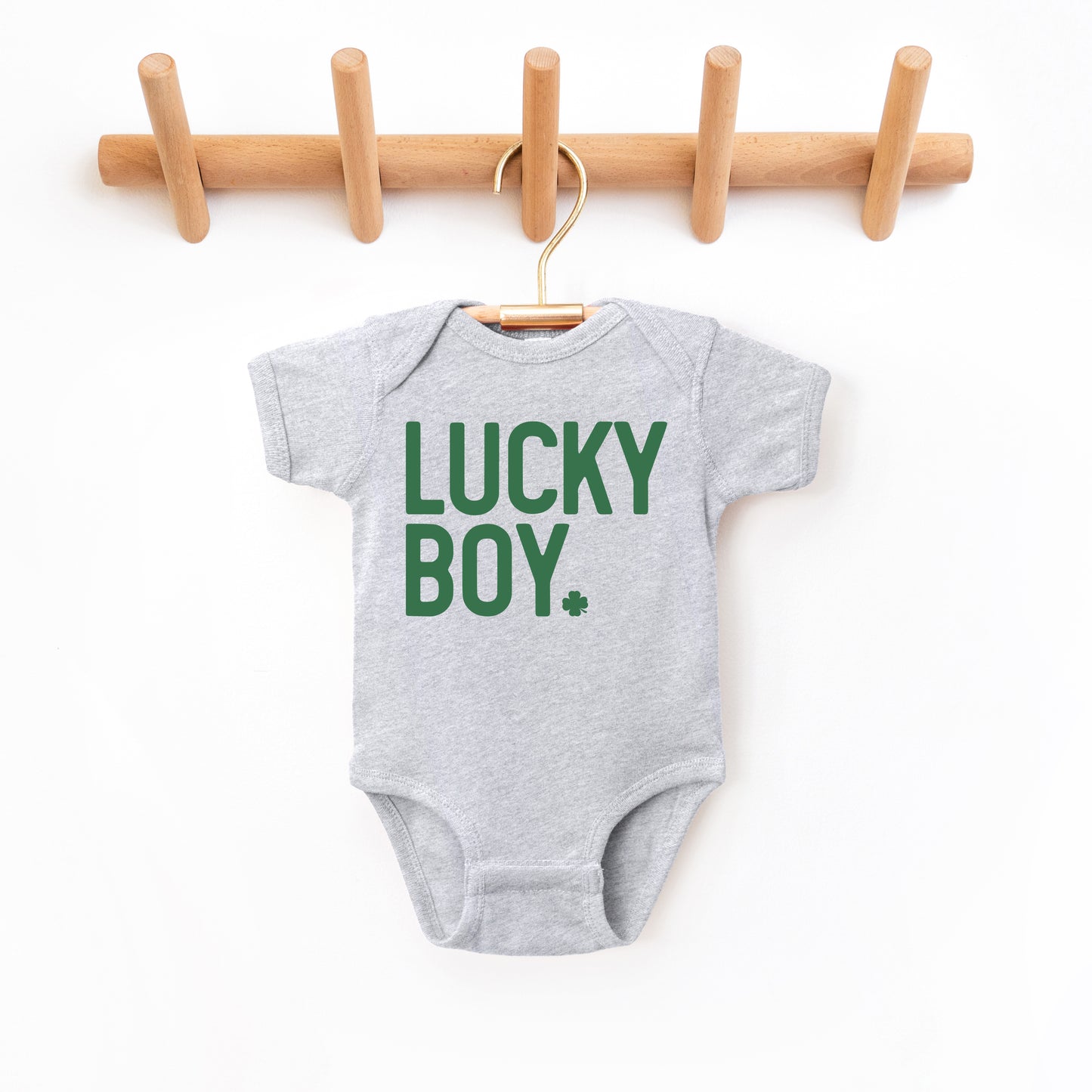 Lucky Boy Bold | Baby Graphic Short Sleeve Onesie