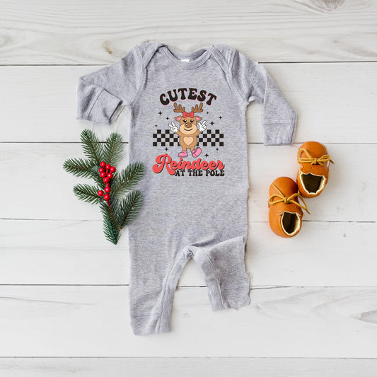 Cutest Reindeer At The Pole | Baby Graphic Romper