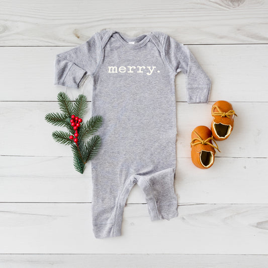 Merry Puff Print | Baby Graphic Romper