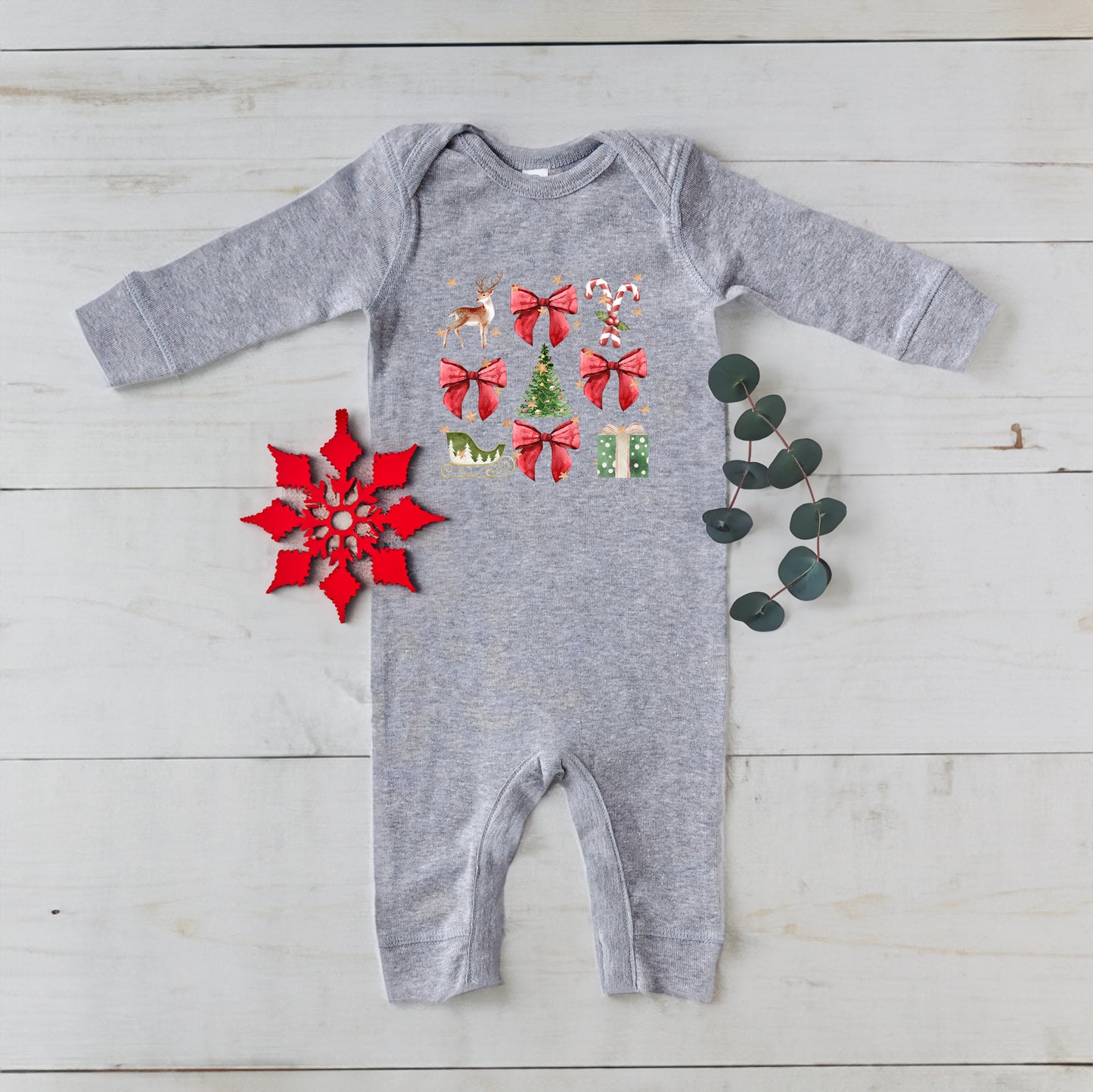 Coquette Christmas Collage | Baby Graphic Romper