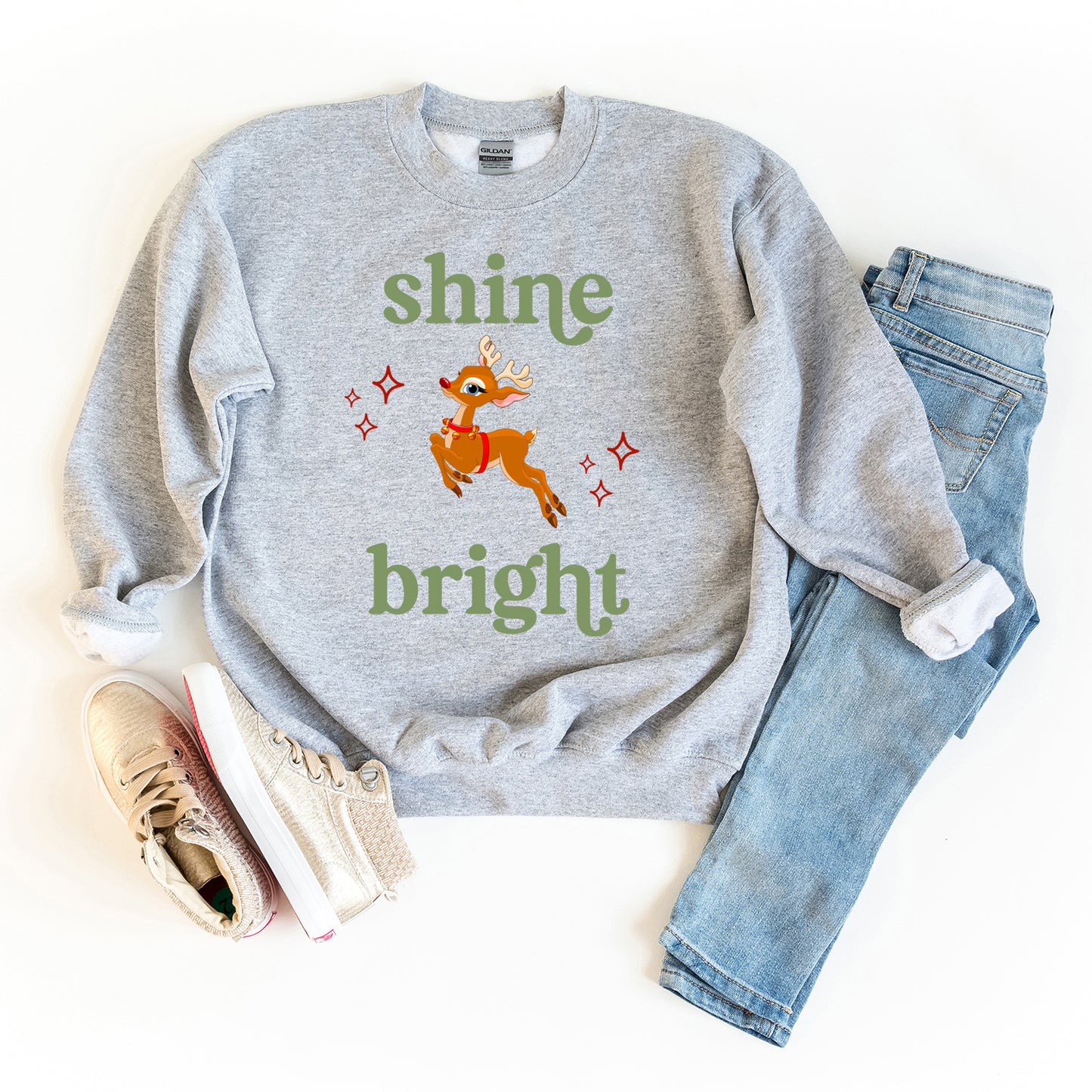 Shine Bright Deer | Youth Graphic Sweatshirt