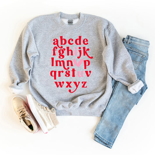 Vday Alphabet | Youth Graphic Sweatshirt