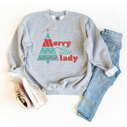 Merry Little Lady | Youth Graphic Sweatshirt