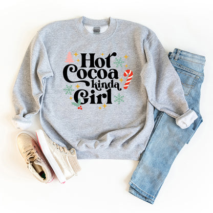 Hot Cocoa Kinda Girl | Youth Graphic Sweatshirt