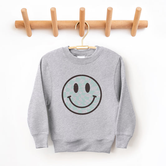 Checker Board Smiley Face | Youth Graphic Sweatshirt