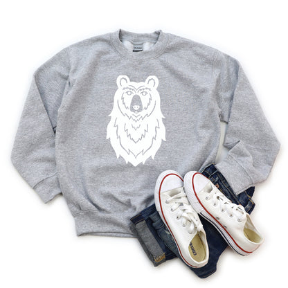 Bear Head | Youth Graphic Sweatshirt
