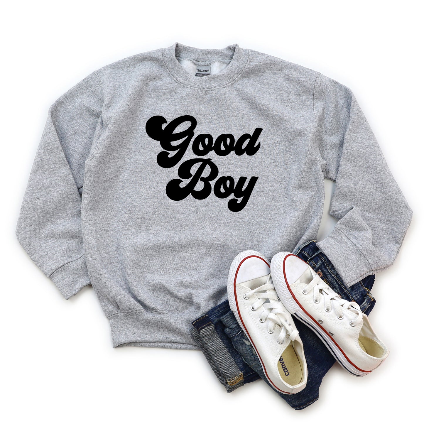 Good Boy Retro | Youth Graphic Sweatshirt