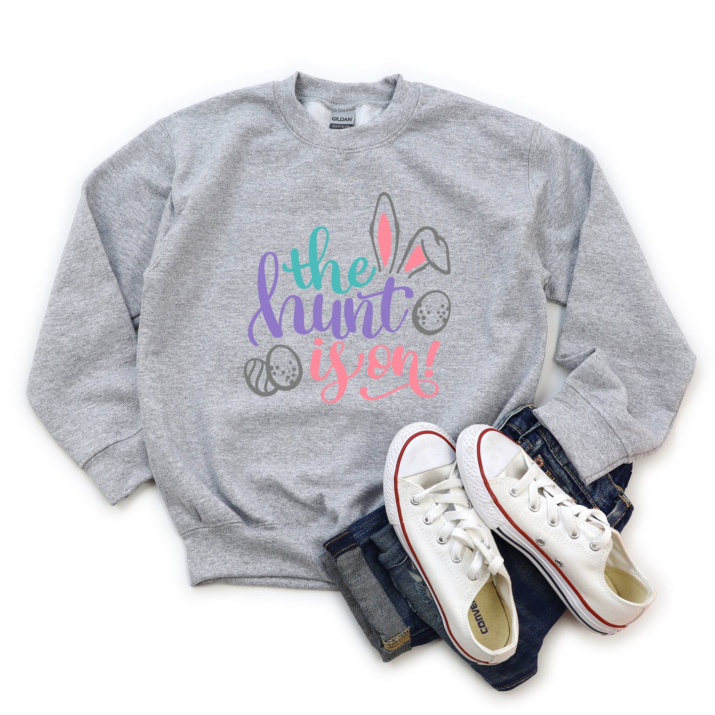 The Hunt Is On Easter | Youth Graphic Sweatshirt