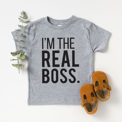 I'm The Real Boss | Toddler Graphic Short Sleeve Tee