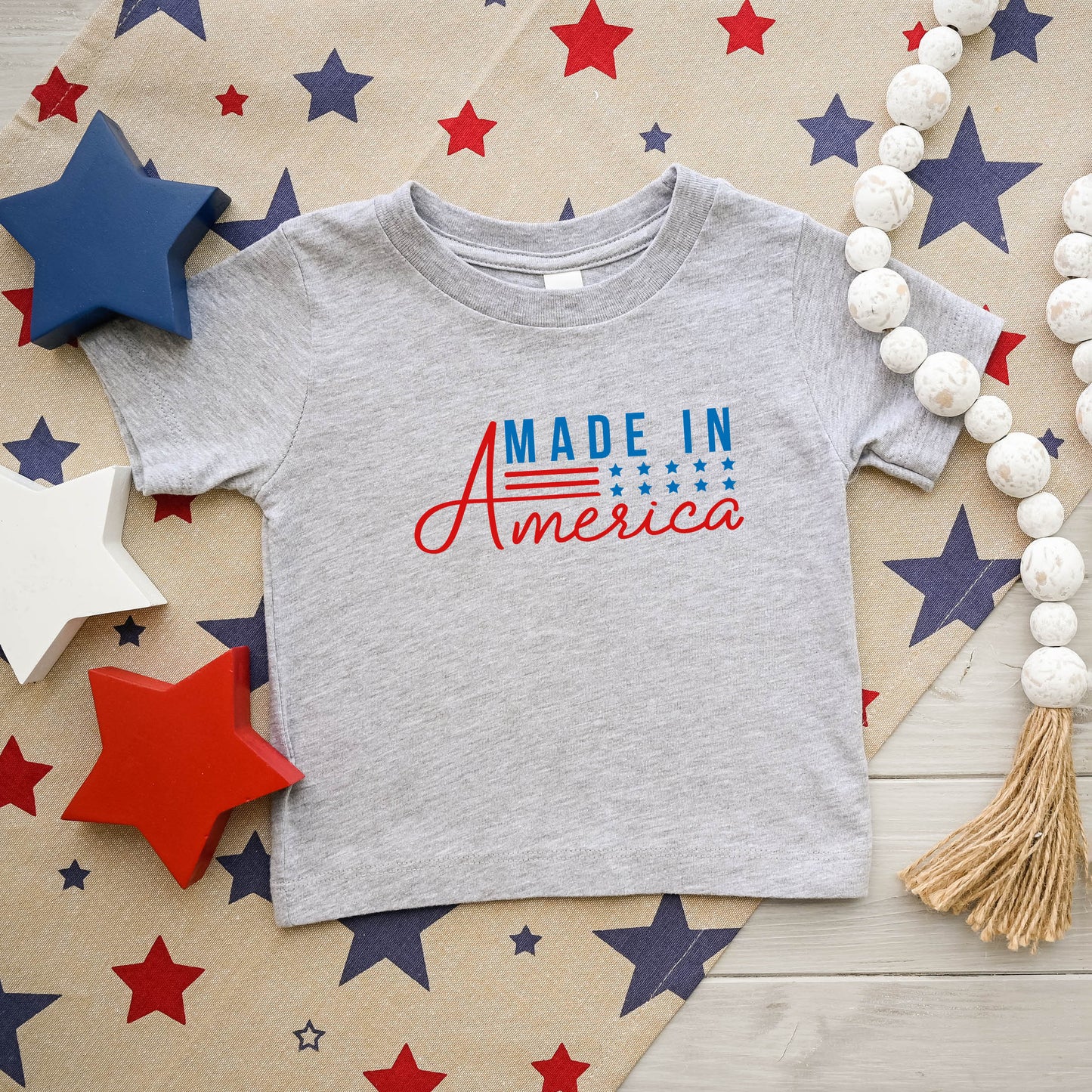 Made In America Stars And Stripes | Toddler Graphic Short Sleeve Tee