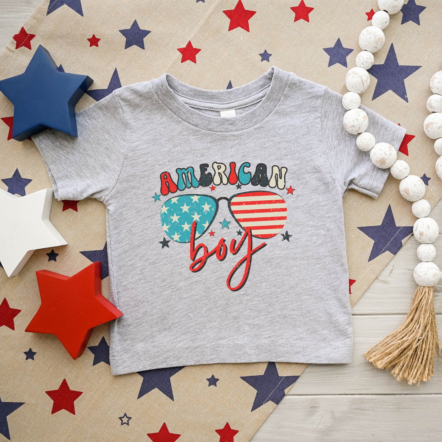 American Boy Sunglasses | Toddler Graphic Short Sleeve Tee